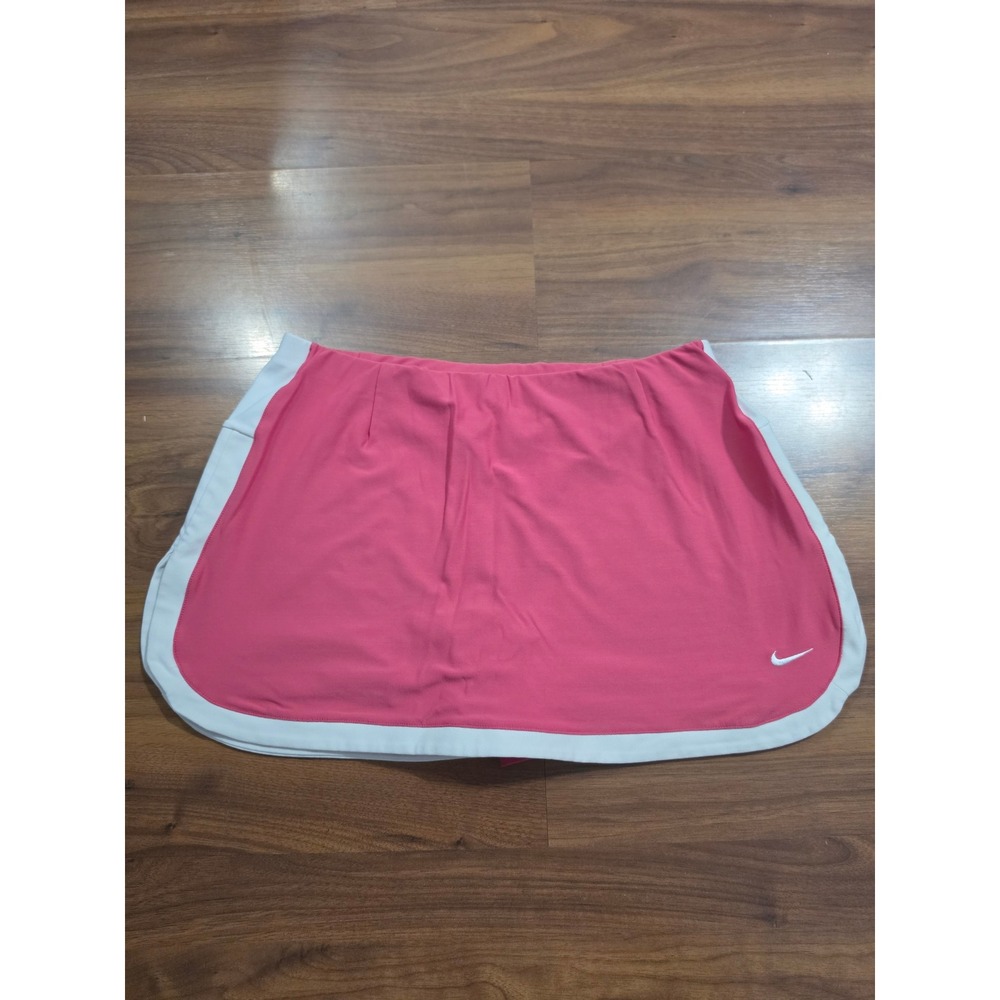 Excellent Nike Skort Medium Pink Athletic Tennis Golf Skirt White Trim